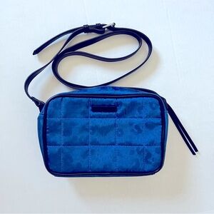 Tahari Blue Quilted Crossbody Bag